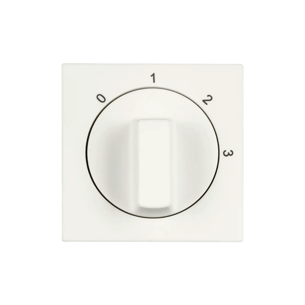 ION INDUSTRIES | CENTRAALPLAAT MET DRAAIKNOP I  3-STANDENSCHAKELAAR I  V1/J1 I  MAT ALPIN WIT