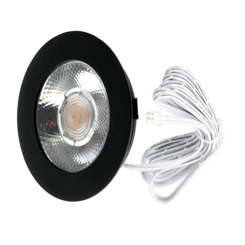 ECODIM | LED MEUBELSPOT | KLEINE INBOUWDIEPTE | IP54 | WARM WIT | ROND | ZWART | 55MM - Afbeelding 5